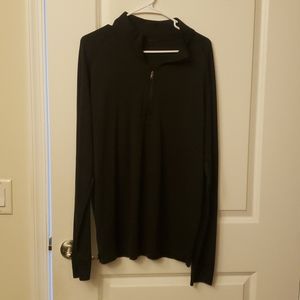 Lululemon Men Black Metal Vent Tech Half Zip Sz L